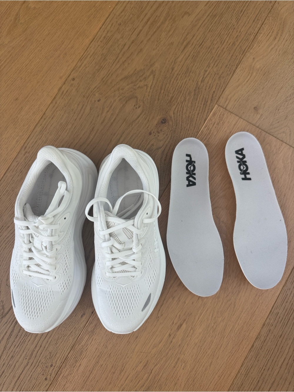 Hoka Women's All-White Performance Running Shoes Like New - Picture 4 of 6